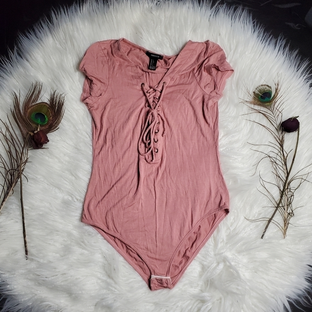 Forever 21 Lace Up Bodysuit